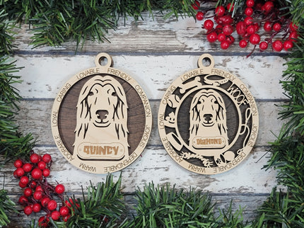 Afghan Hound Personalized Dog Ornament
