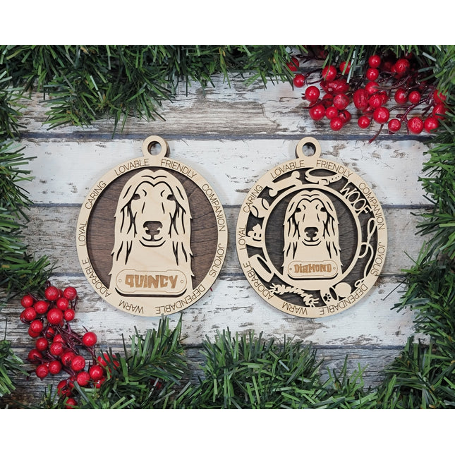 Afghan Hound Personalized Dog Ornament