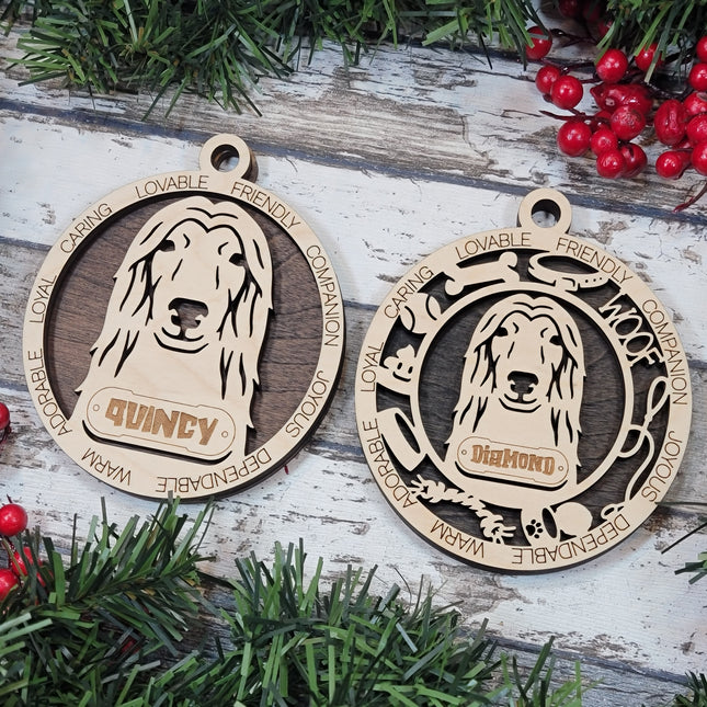 Afghan Hound Personalized Dog Ornament