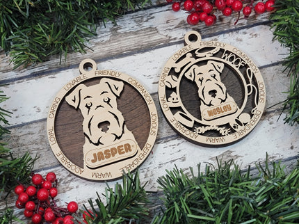 Airedale Terrier Personalized Dog Ornament