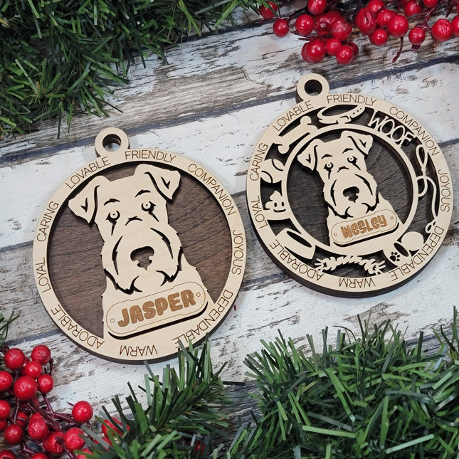 Airedale Terrier Personalized Dog Ornament