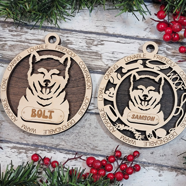 Akita Inu Personalized Dog Ornament