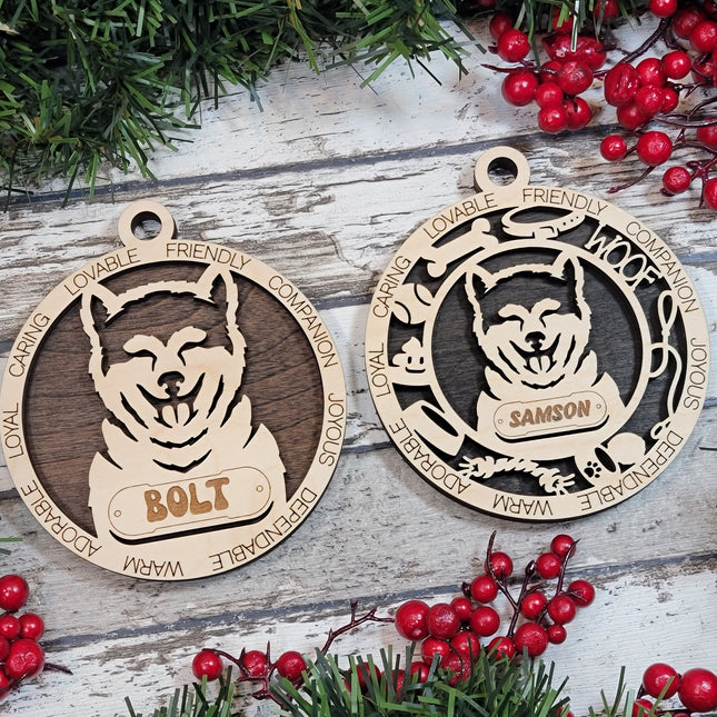 Akita Inu Personalized Dog Ornament