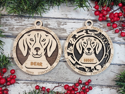 American Foxhound Personalized Dog Ornament