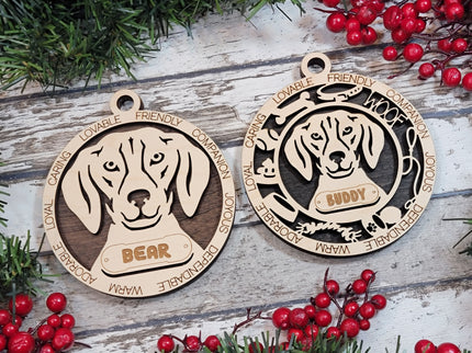 American Foxhound Personalized Dog Ornament