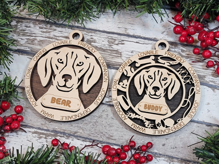 American Foxhound Personalized Dog Ornament