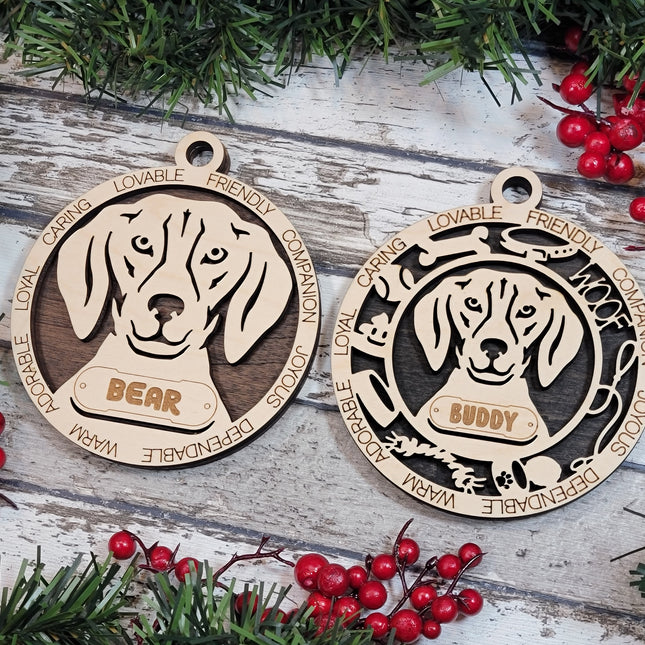 American Foxhound Personalized Dog Ornament