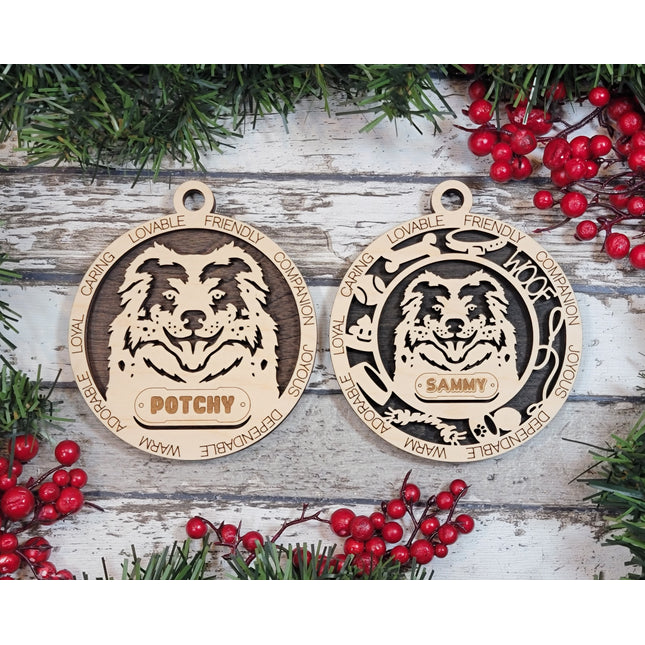 Australian Shepherd Personalized Dog Ornament