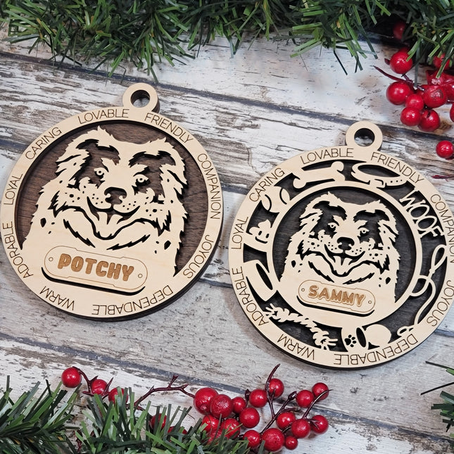 Australian Shepherd Personalized Dog Ornament