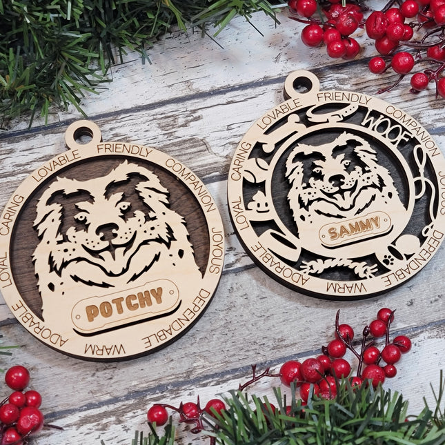 Australian Shepherd Personalized Dog Ornament