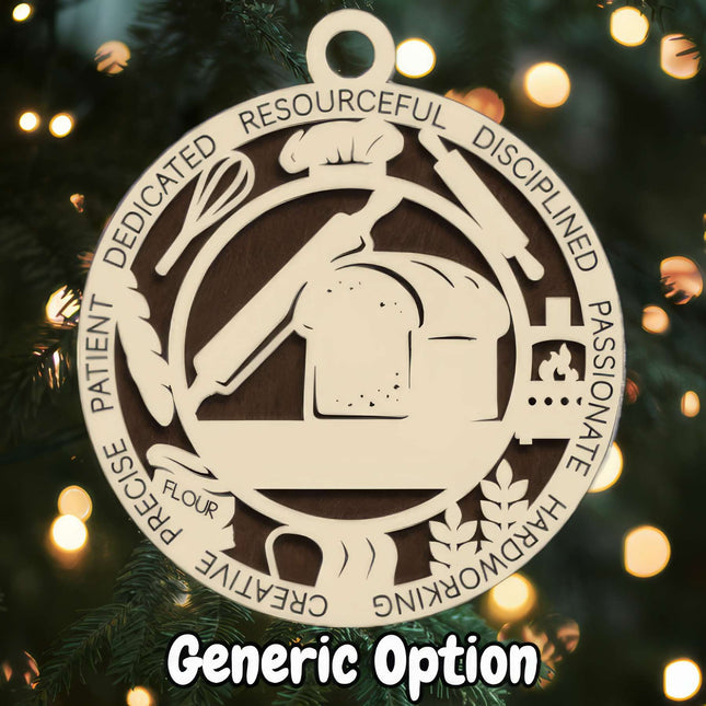 Baker Personalized Occupation Ornament
