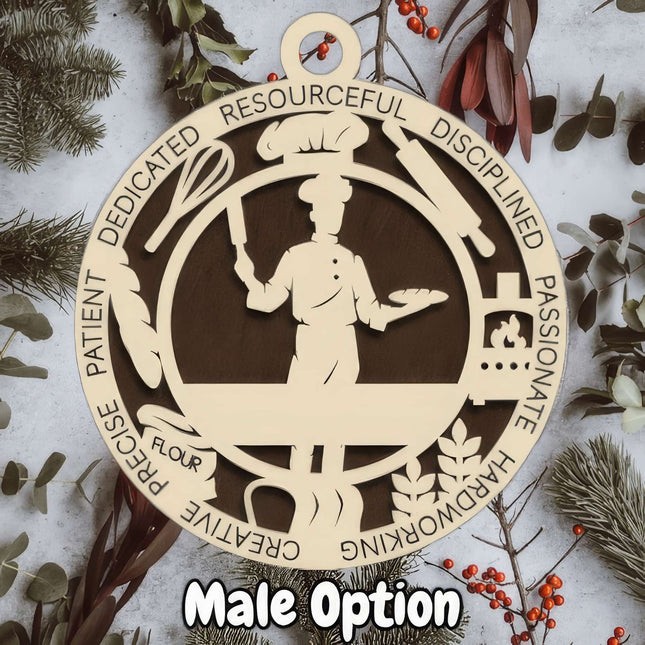 Baker Personalized Occupation Ornament