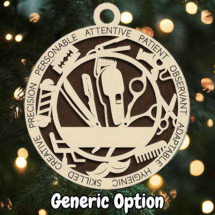 Barber Personalized Occupation Ornament