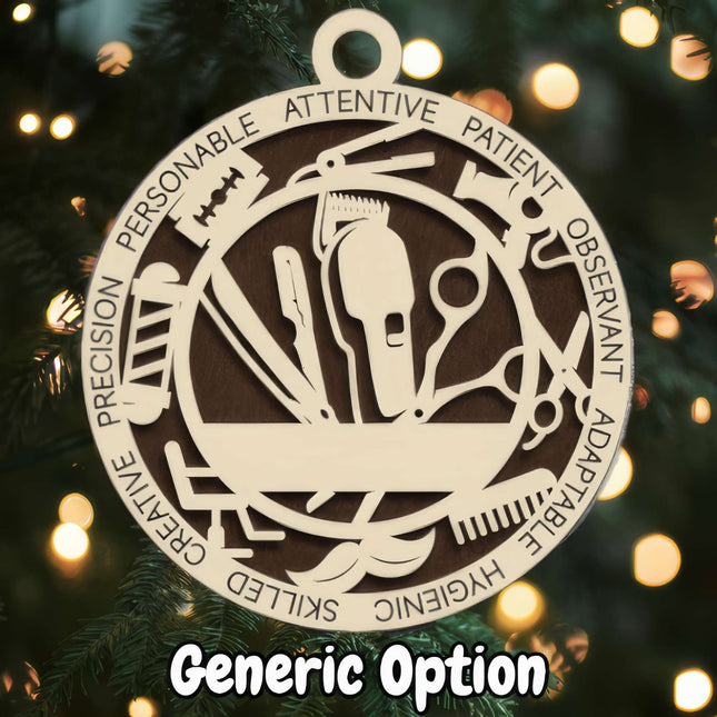 Barber Personalized Occupation Ornament
