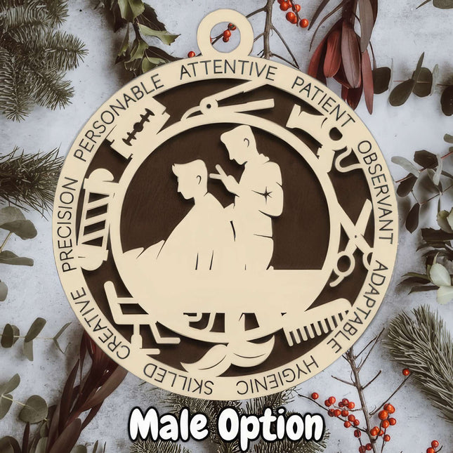 Barber Personalized Occupation Ornament
