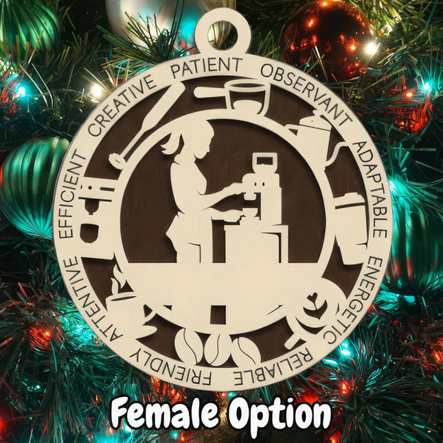 Barista Personalized Occupation Ornament
