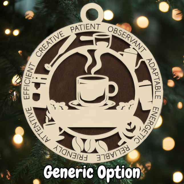 Barista Personalized Occupation Ornament