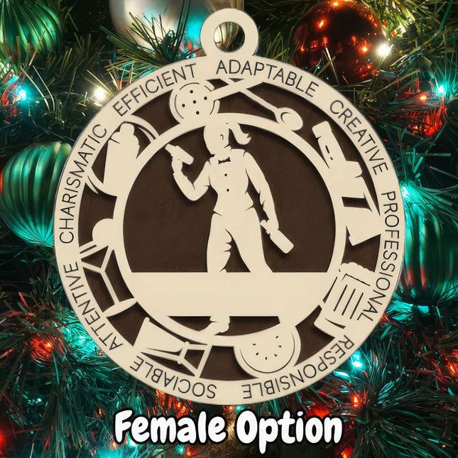 Bartender Personalized Occupation Ornament