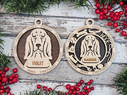 Basset Hound Personalized Dog Ornament
