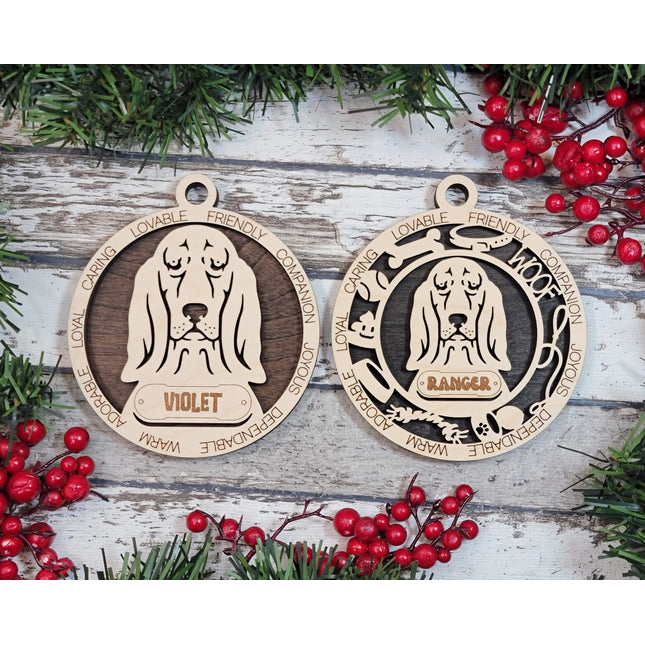 Basset Hound Personalized Dog Ornament