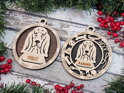 Basset Hound Personalized Dog Ornament