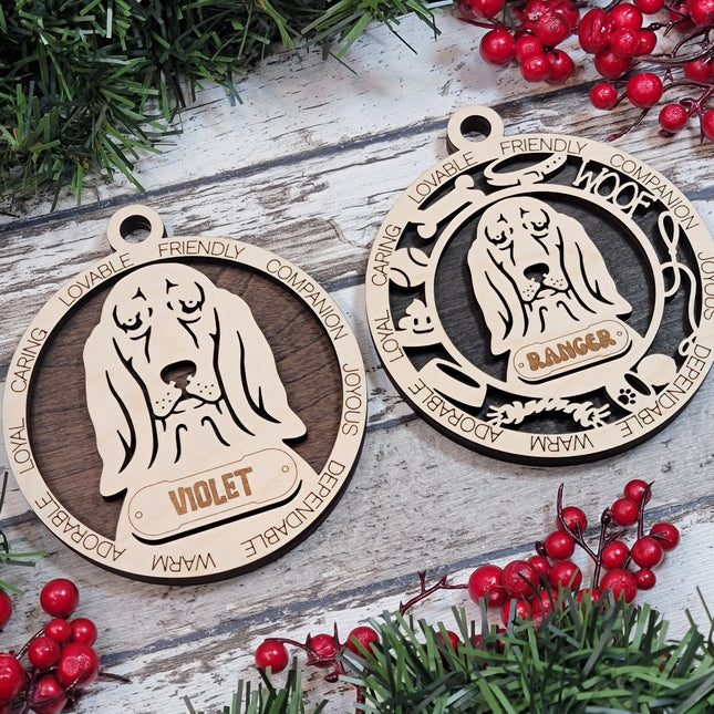 Basset Hound Personalized Dog Ornament