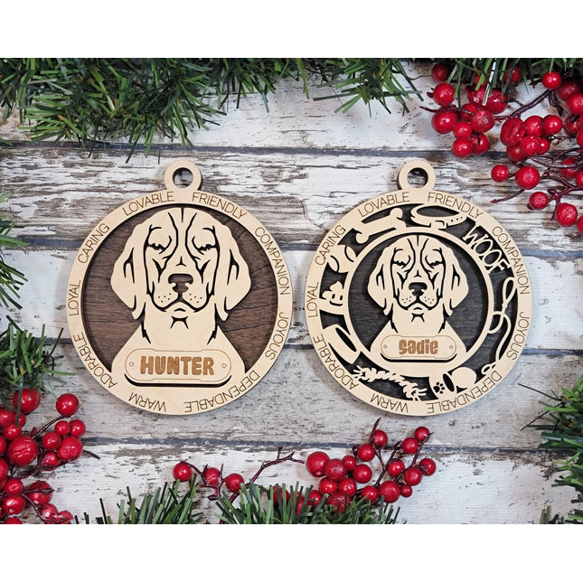 Beagle Personalized Dog Ornament