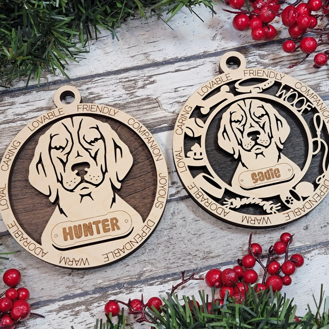 Beagle Personalized Dog Ornament