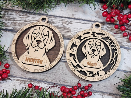 Beagle Personalized Dog Ornament