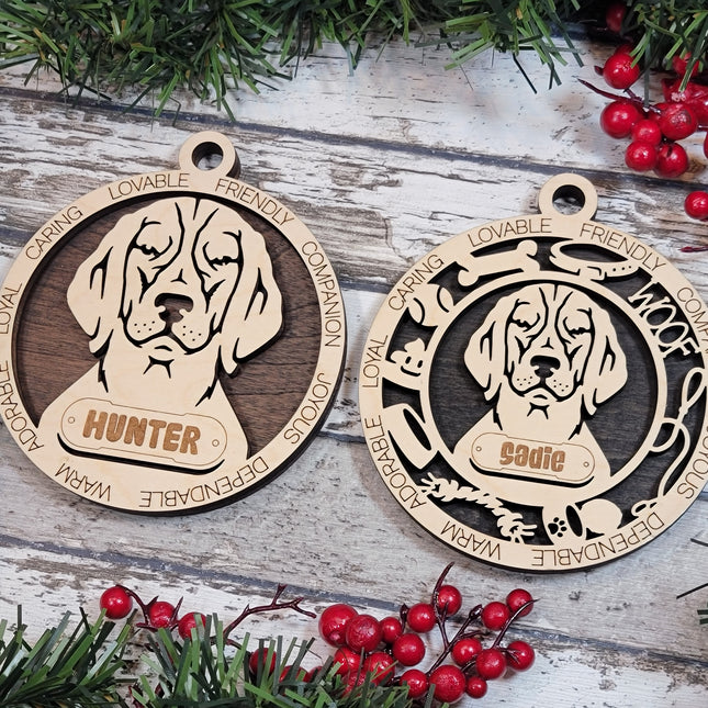 Beagle Personalized Dog Ornament
