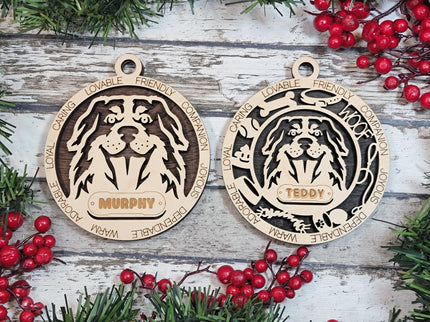 Bernese Mountain Dog Personalized Dog Ornament