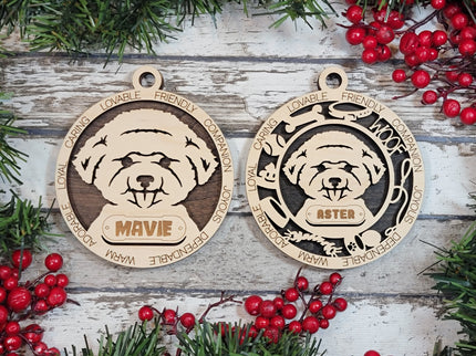 Bichon Frise Personalized Dog Ornament