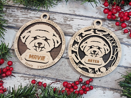 Bichon Frise Personalized Dog Ornament
