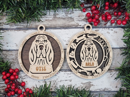 Bloodhound Personalized Dog Ornament