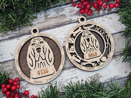 Bloodhound Personalized Dog Ornament