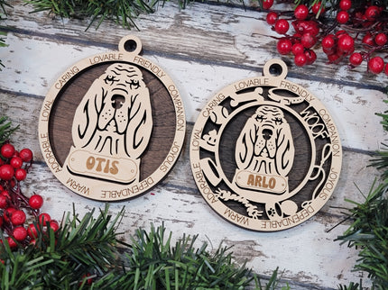 Bloodhound Personalized Dog Ornament