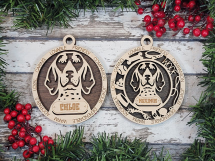 Bluetick Coonhound Personalized Dog Ornament