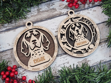 Bluetick Coonhound Personalized Dog Ornament