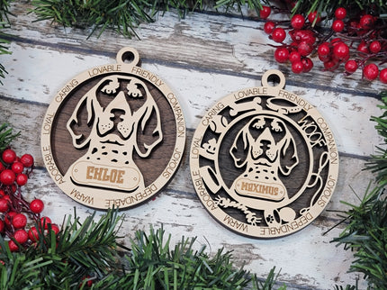 Bluetick Coonhound Personalized Dog Ornament