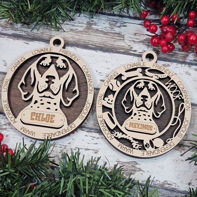 Bluetick Coonhound Personalized Dog Ornament