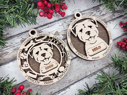 Border Terrier Personalized Dog Ornament
