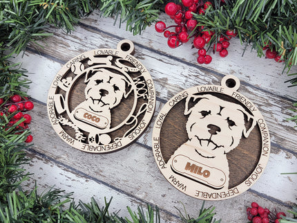 Border Terrier Personalized Dog Ornament