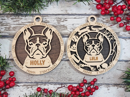 Boston Terrier Personalized Dog Ornament