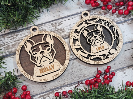 Boston Terrier Personalized Dog Ornament