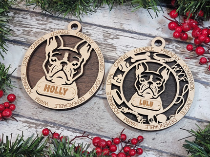 Boston Terrier Personalized Dog Ornament
