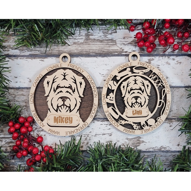 Bouvier Des Flandres Personalized Dog Ornament