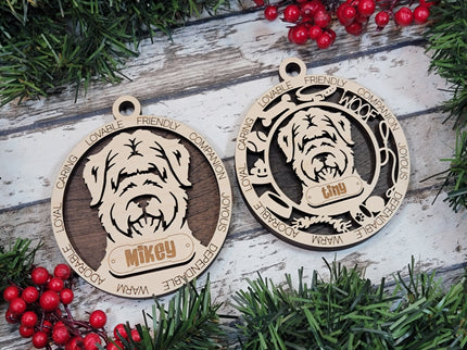 Bouvier Des Flandres Personalized Dog Ornament