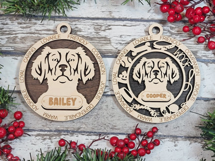 Brittany Personalized Dog Ornament