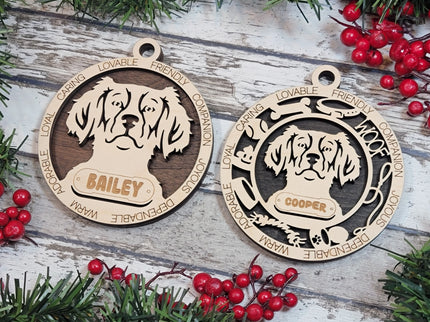Brittany Personalized Dog Ornament
