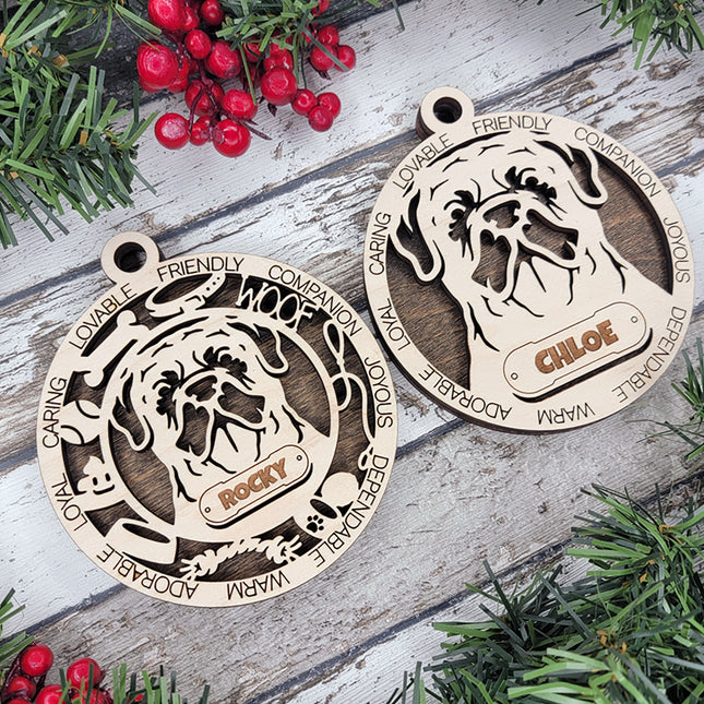 Bullmastiff Personalized Dog Ornament